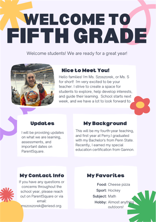 Welcome to 5th grade!